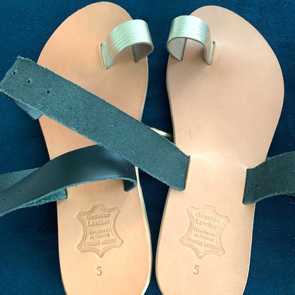 Genuine Leather Sandals (handmade in Greece) NWOT - Picture 1 of 8